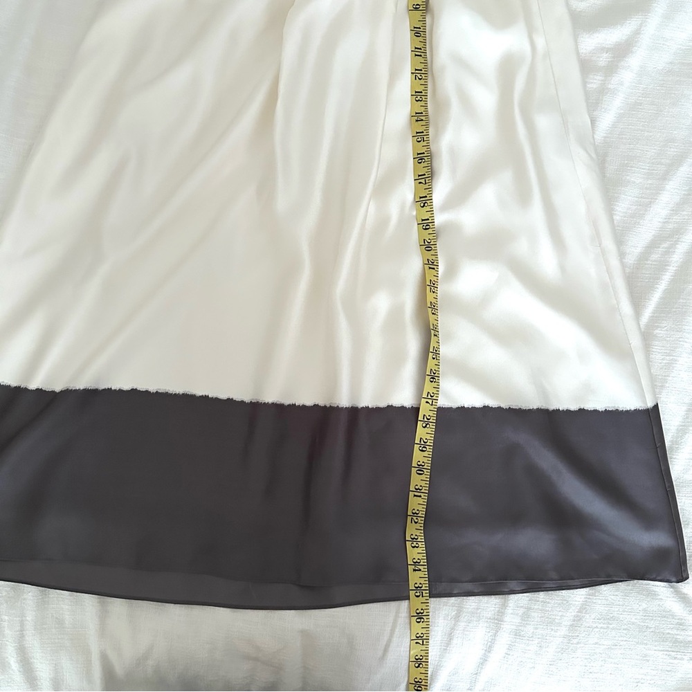 Banana Republic Heritage Collection Silk Skirt Ivory With Grey Ombre - Picture 9 of 11